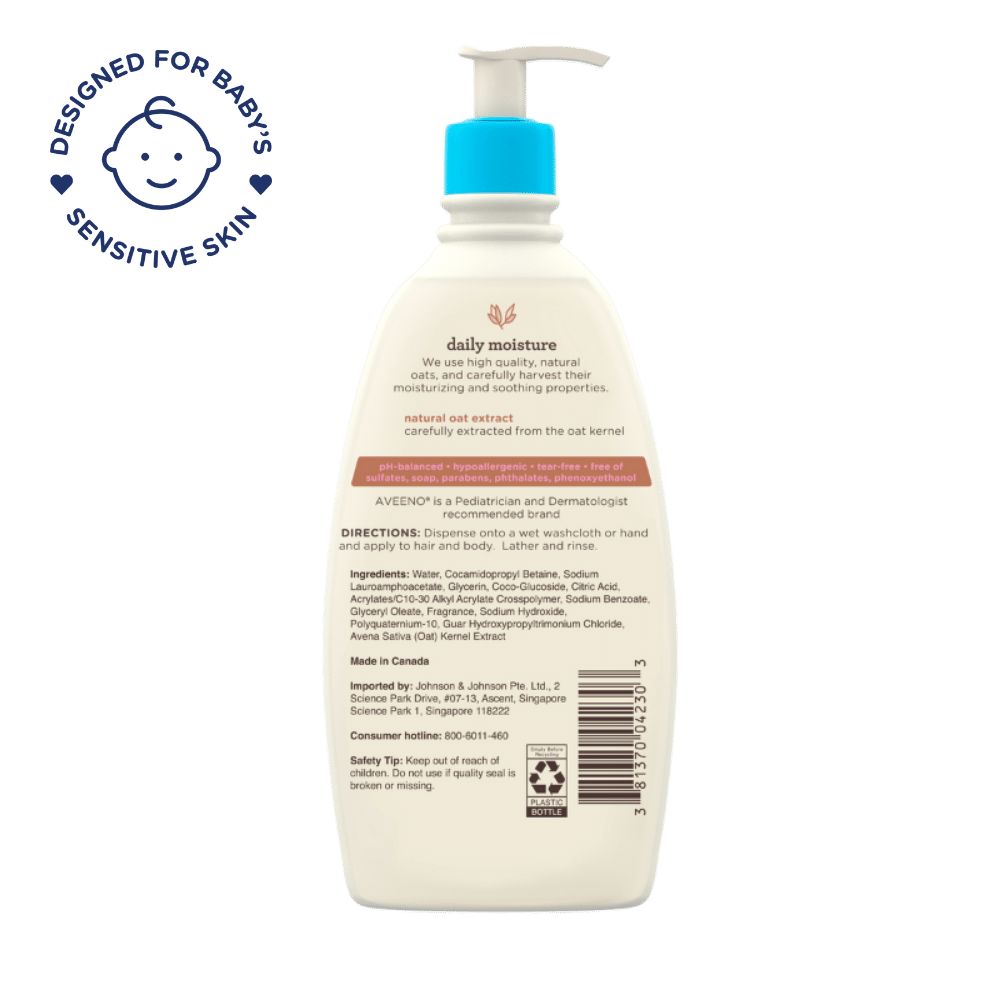 Aveeno Baby Daily Moisture Wash & Shampoo - Image 4 - Aveeno - en-SG