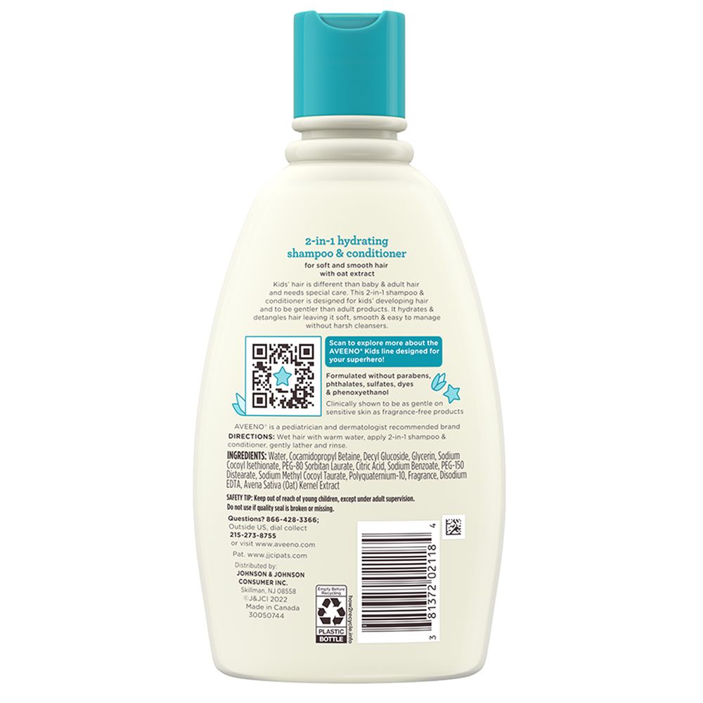 Kids 2-in-1 Hydrating Shampoo & Conditioner - Image 2 - Aveeno - en-US