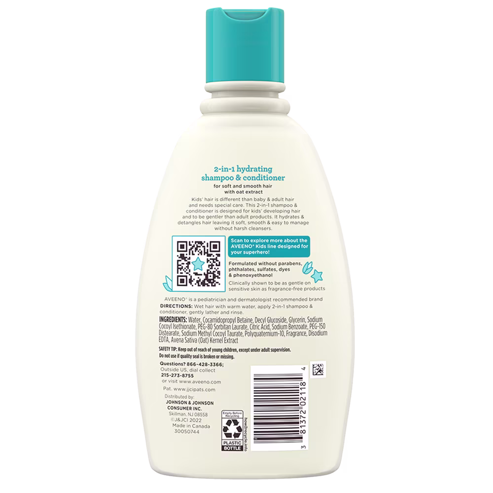 Kids 2-in-1 Hydrating Shampoo & Conditioner - Image 2 - Aveeno - en-US