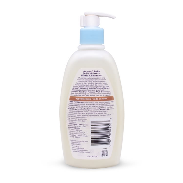 AVEENO® Baby Daily Moisture Wash & Shampoo 354mL - Image 2 - Aveeno - id-ID
