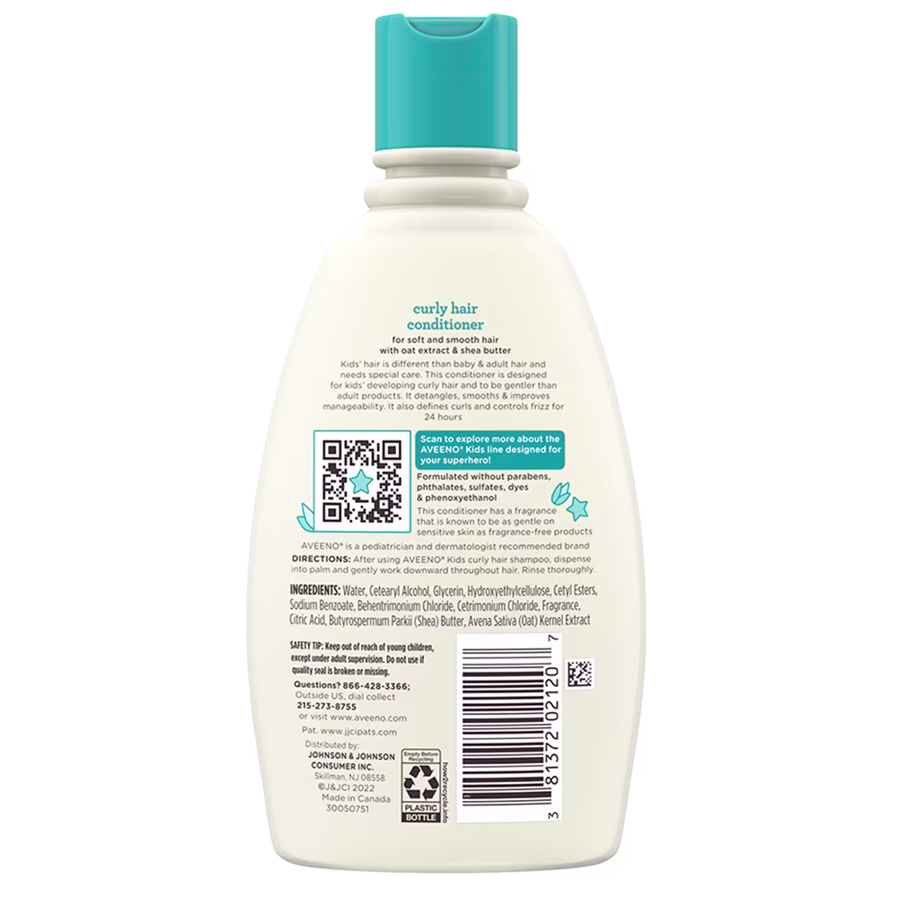Kids Curly Hair Conditioner - Image 2 - Aveeno - en-US