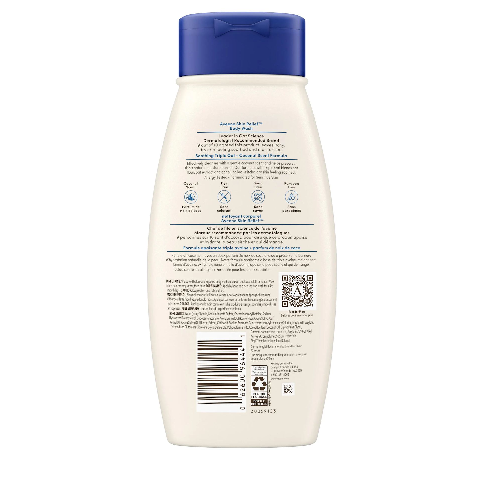 AVE CA CA 62600964441 96444 SR Body Wash Coconut 532mL 00180