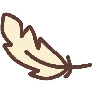 A graphic illustration of a feather, representing sensitive skin