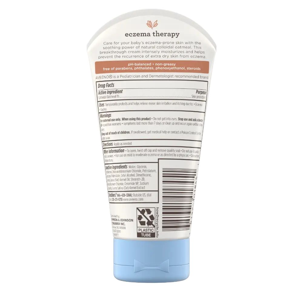 Back Pack shot of Baby Eczema Therapy Moisturizing Cream 5oz