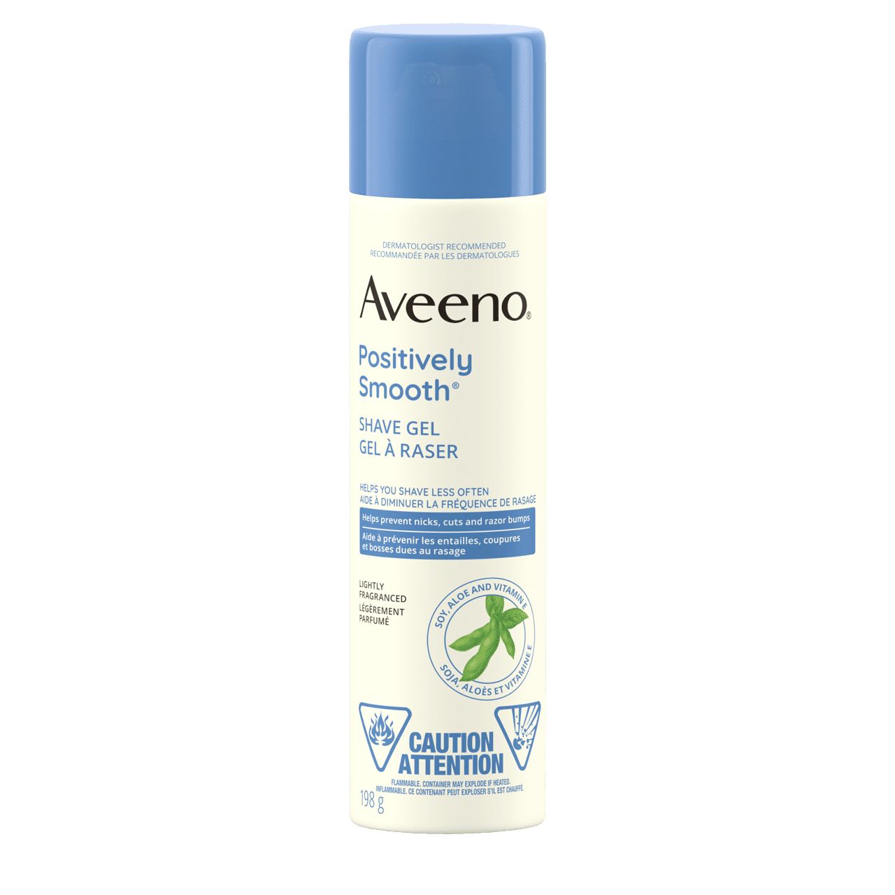 Panneau avant du flacon du gel à raser apaisant AVEENO®