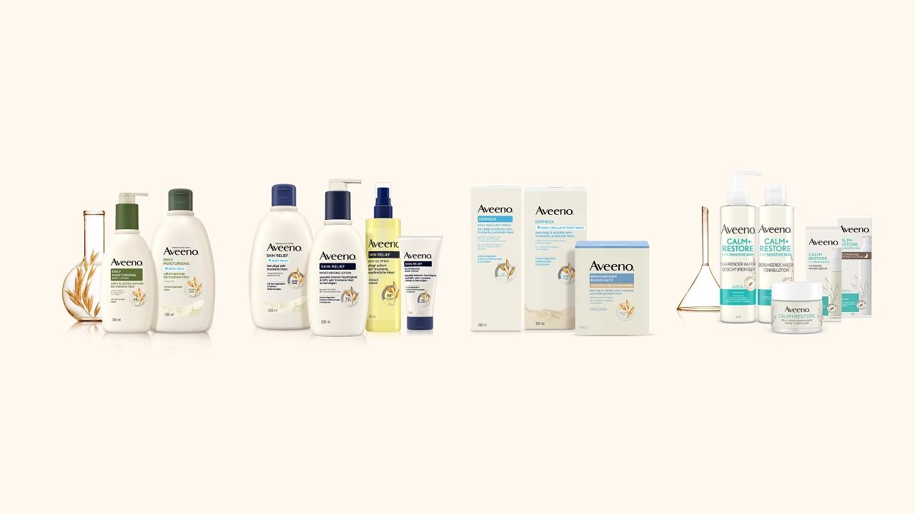Aveeno® Producten - Lichaams- en gezichtverzorging met haver voor droge, gevoelige huid