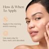 Aveeno® Positively Radiant® Vitamin C Serum how to apply, in the morning, use everyday