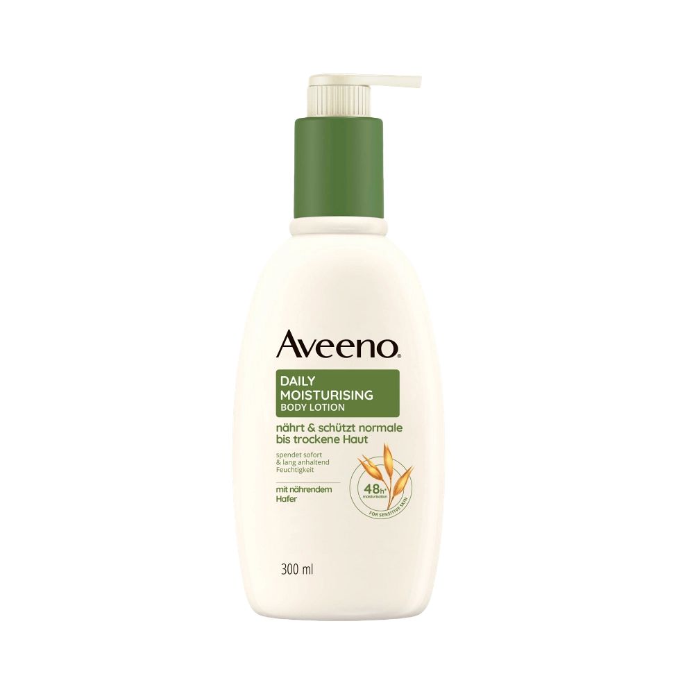 Aveeno® Daily Moisturising Body Lotion, parfümfrei – mit beruhigendem Hafer, reinigt sanft, nährt normale bis trockene Haut 			