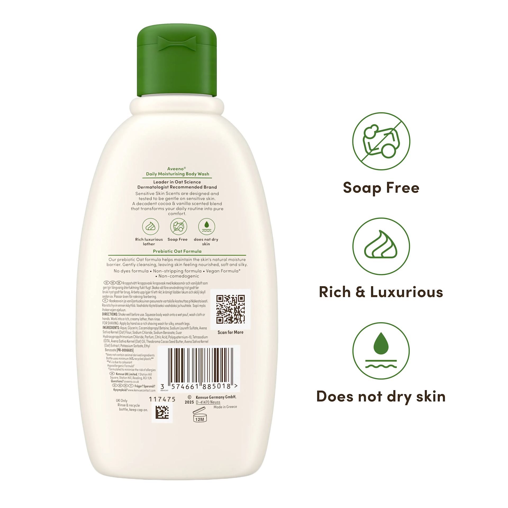 AVE EMEA UK 3574661885018 90856400 DM Comfort Cocoa Wash 300mL SI01 THUMB JPG