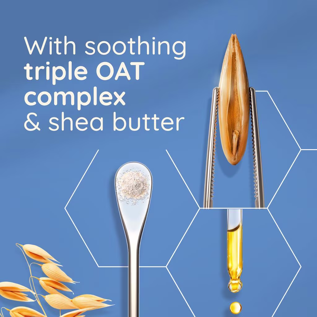 with soothing triple oat complex & shea butter