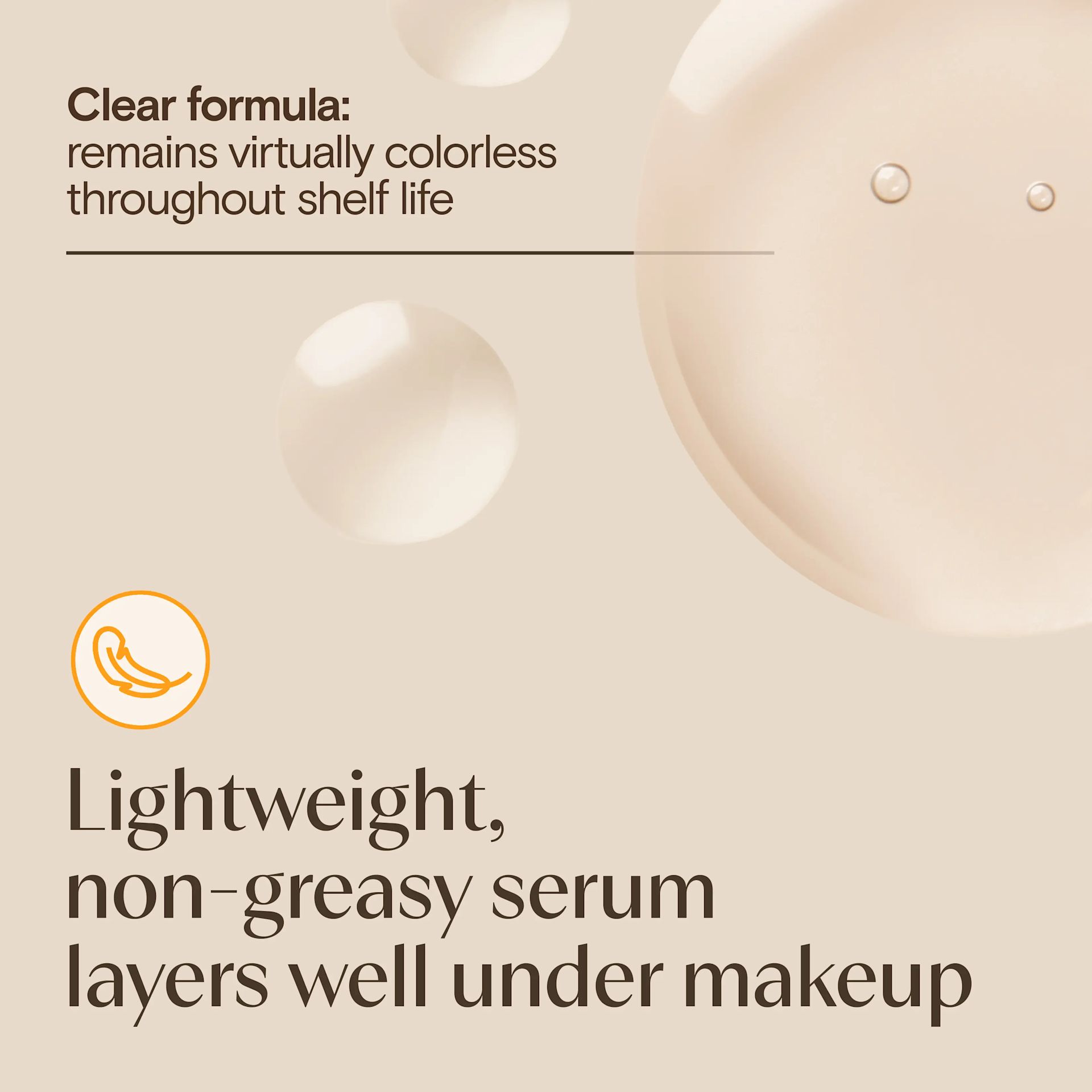 Aveeno® Vitamin C Serum lightweight, non-greasy serum layers well under makeup