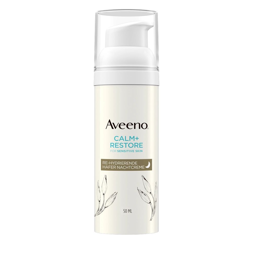Aveeno® Calm + Restore™ Re-Hydrierende Hafer Nachtcreme – Produktbild Vorderseite