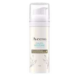 Aveeno C+R Re-Hydrating Night Cream 50 ml bottle Aveeno® Calm + Restore™ Re-Hydrierende Hafer Nachtcreme – Produktbild Vorderseite