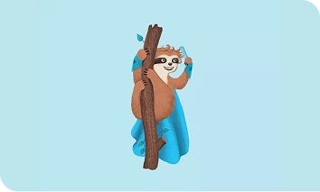 Illustration of Aveeno® Care Crew Member - Otis the Sloth
