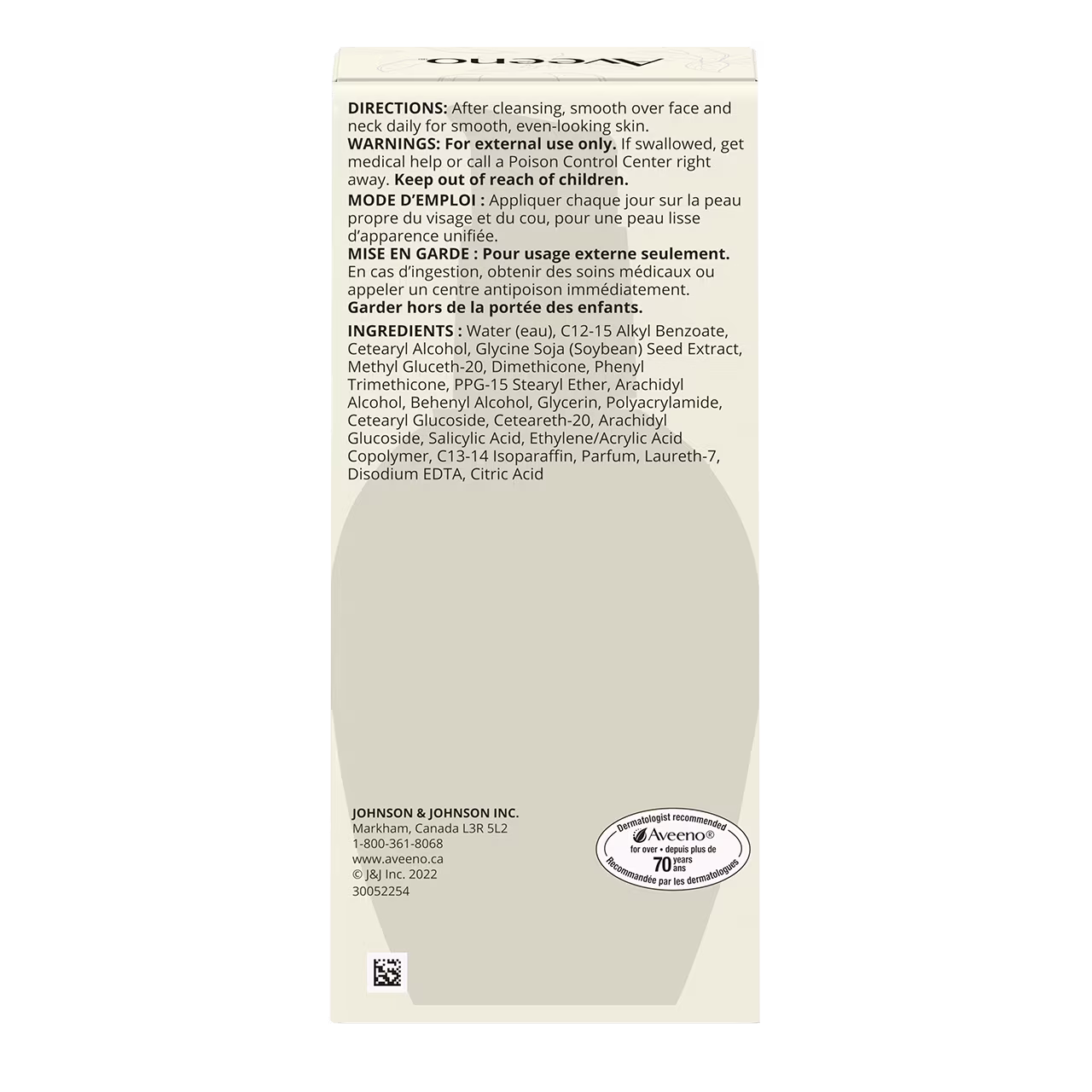 Hydratant quotidien AVEENO® CLEAR COMPLEXION® avec acide salicylique, Flacon de 120 ml