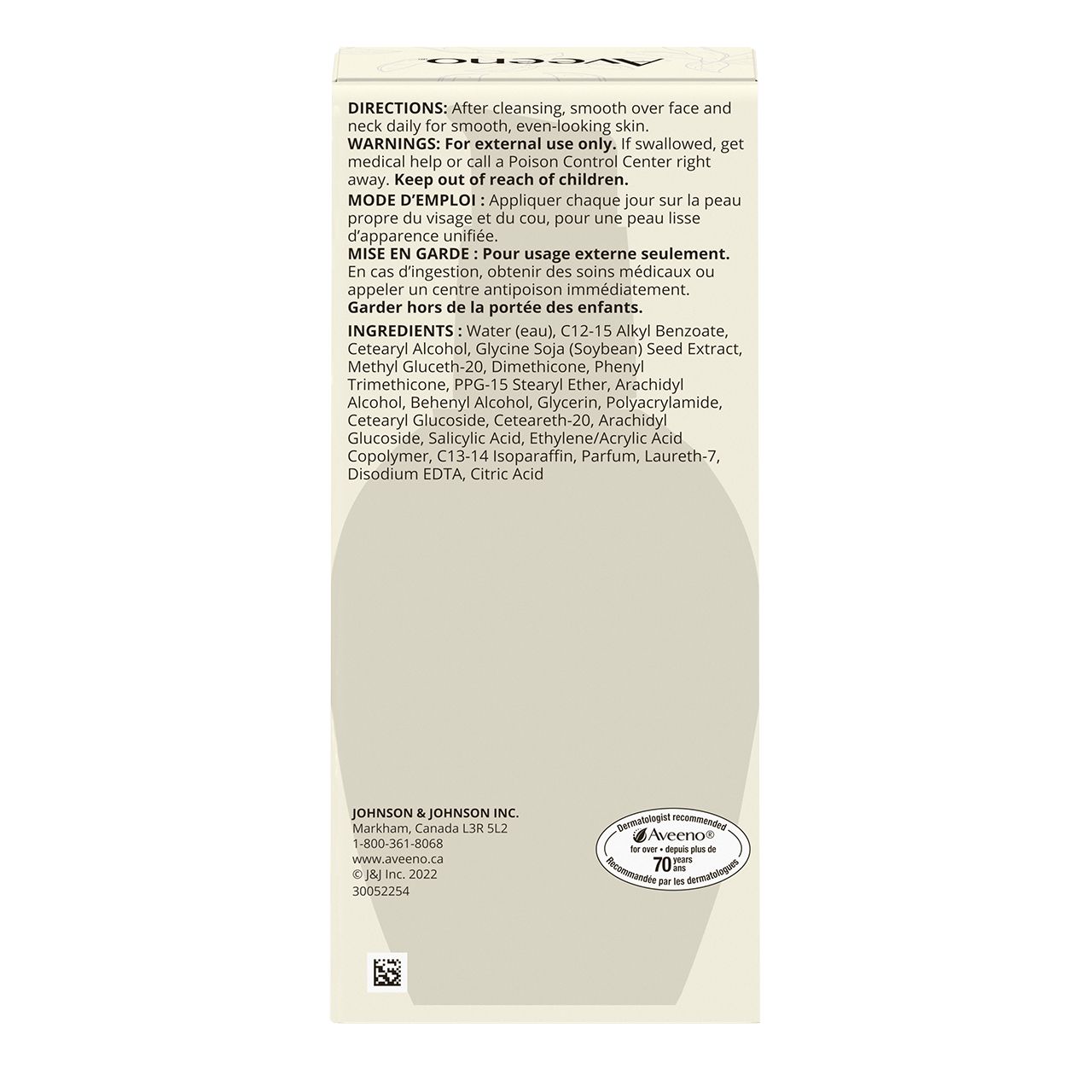 Hydratant quotidien AVEENO® CLEAR COMPLEXION® avec acide salicylique, Flacon de 120 ml