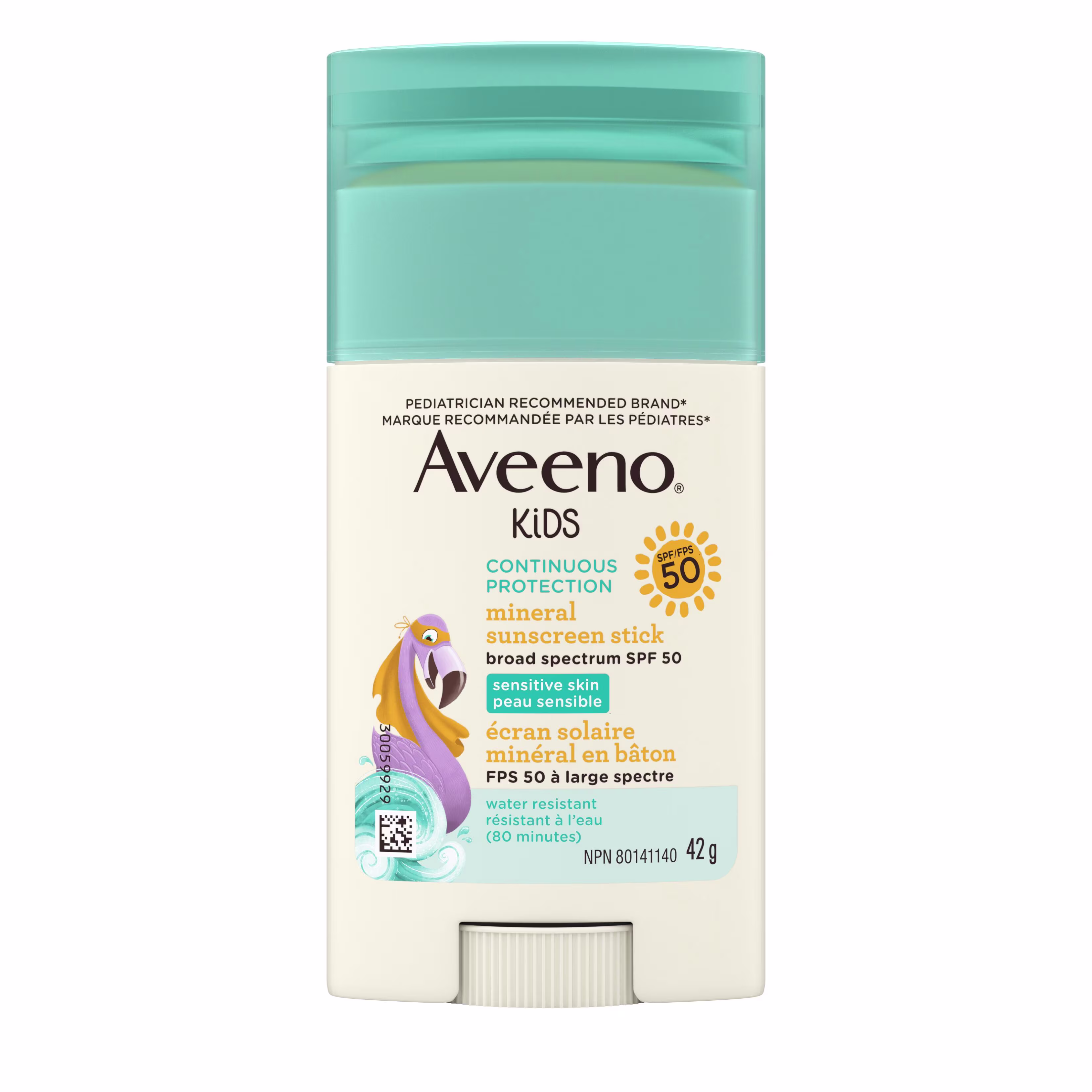 AVE CA CA 62600486691 65248669 676808 Kids CP SS Mineral Snscrn Stick SPF50 42g PR 00000 TIF Aveeno Kids Continuous Protection Sensitive Skin Mineral Sunscreen Stick SPF 50, 42g