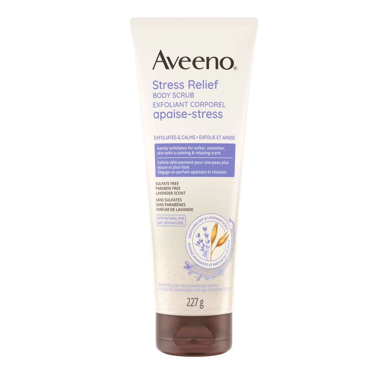Tube de 227 g de l’exfoliant corporel apaise-stress Aveeno®