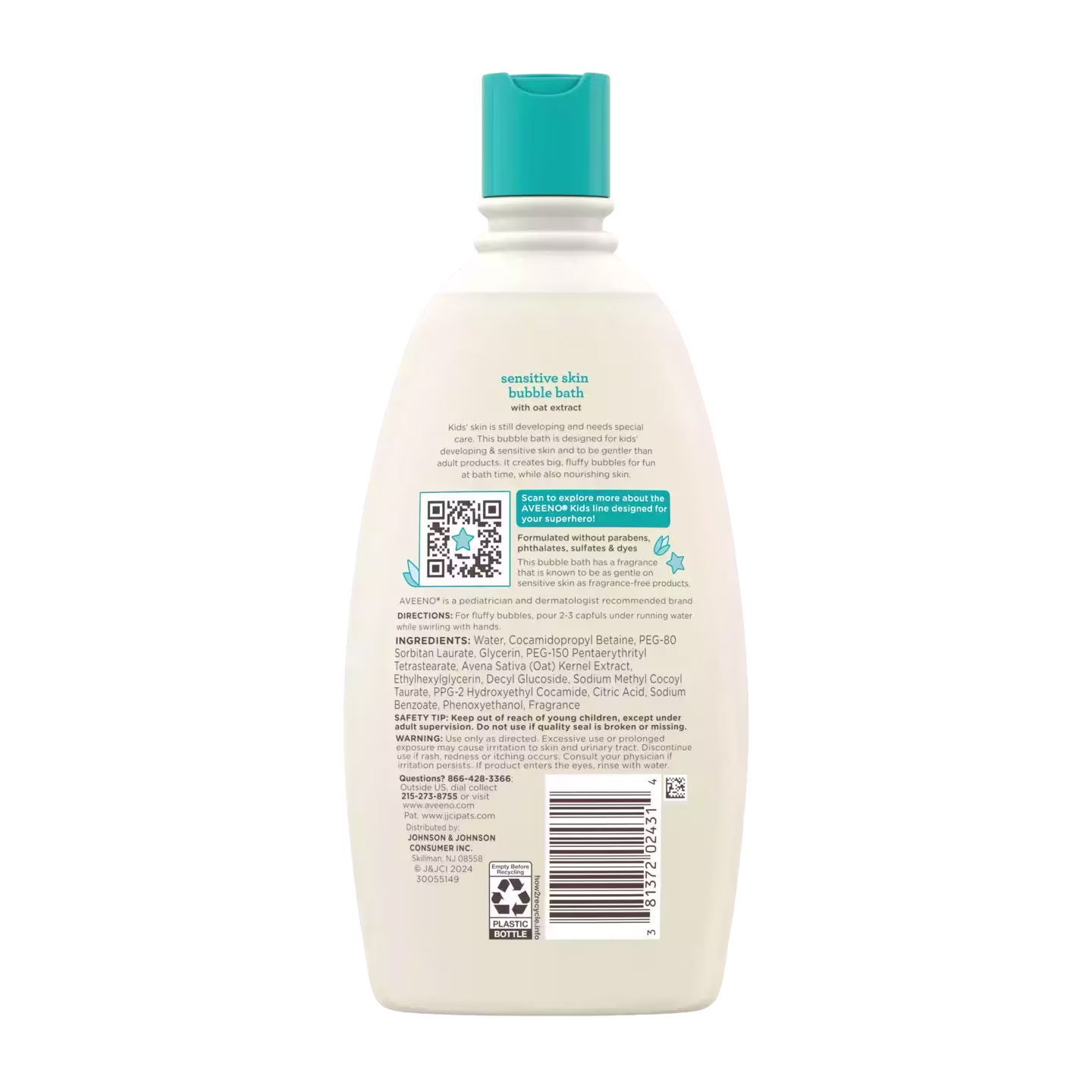 Sensitive Skin Bubble Bath - Image 1 - Aveeno - en-US