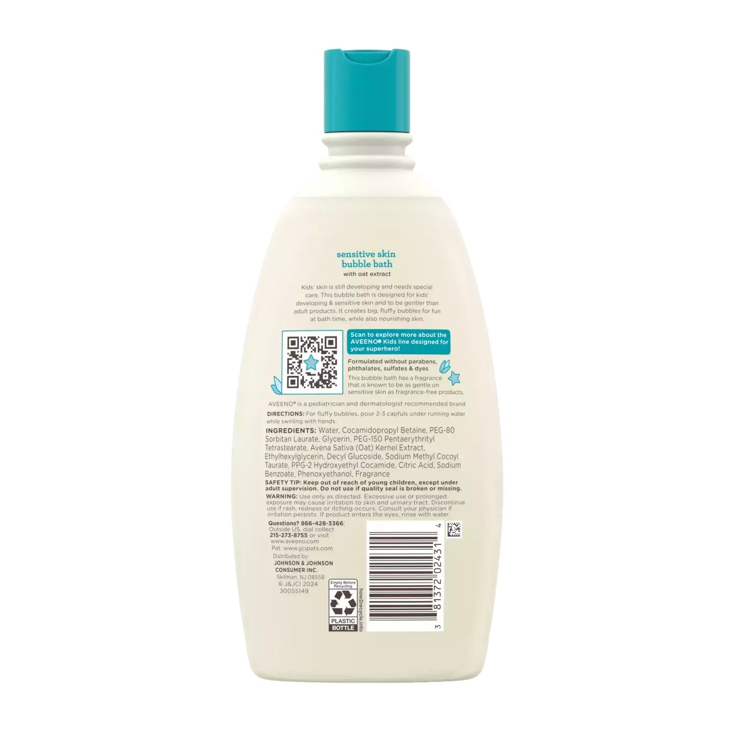 Sensitive Skin Bubble Bath - Image 1 - Aveeno - en-US