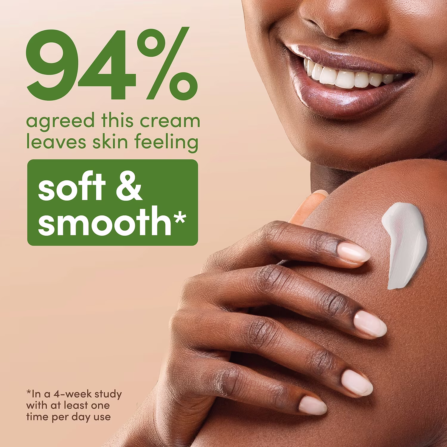 Aveeno® Daily Moisturizing cream, 94% agreed his cream leaves skin feeling soft & smooth