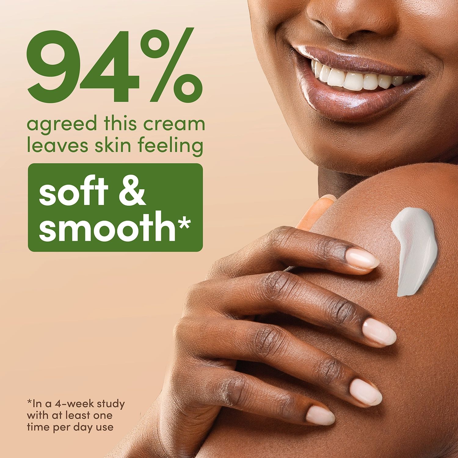 Aveeno® Daily Moisturizing cream, 94% agreed his cream leaves skin feeling soft & smooth