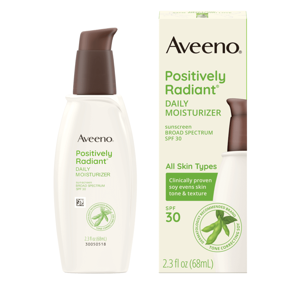 Aveeno Positively Radiant Daily Face Moisturizer SPF 30, 2.3 fl oz lotion