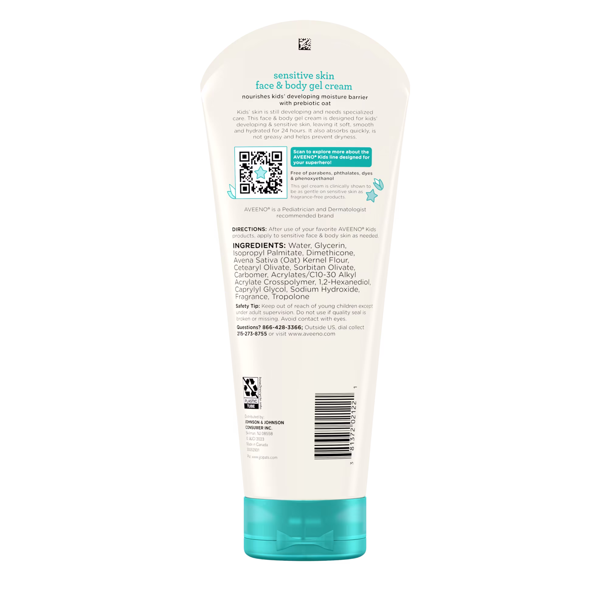 Kids Sensitive Skin Face & Body Gel Cream - Image 2 - Aveeno - en-US