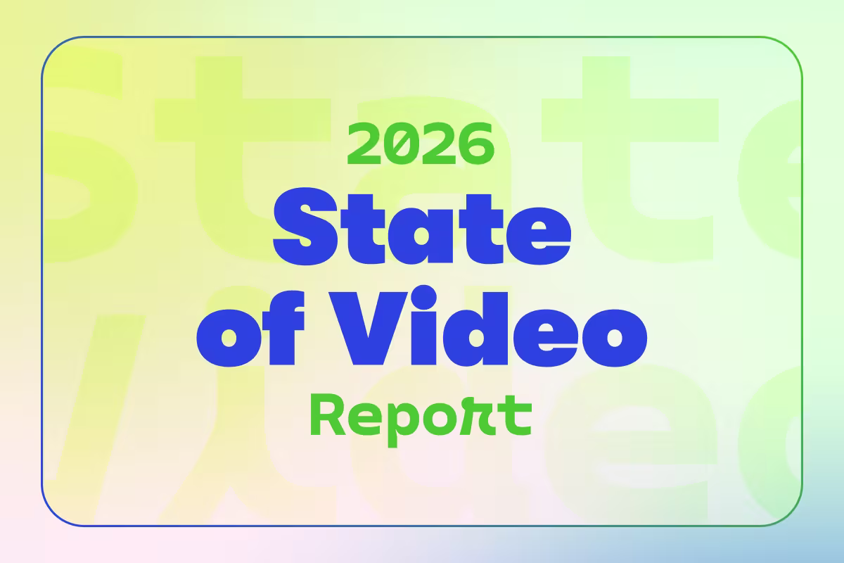 Blog thumbnail title reads '2026 State of Video Report'