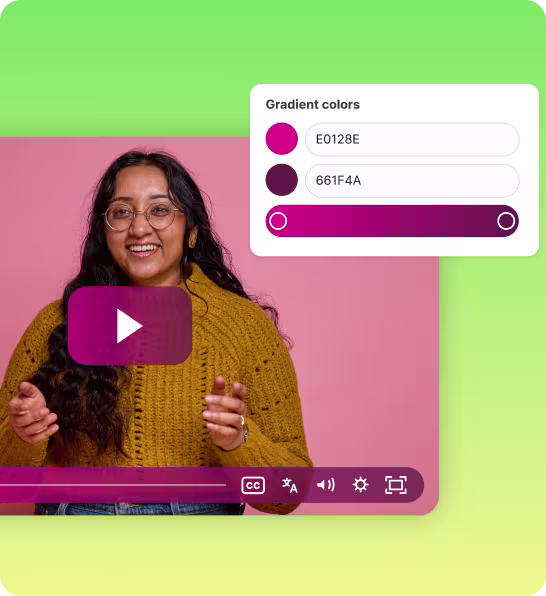 Customizable video player appearance settings
