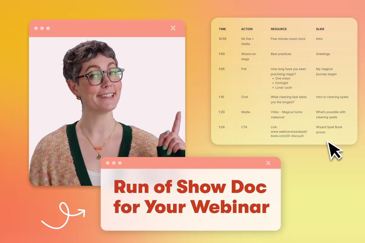 Run of Show Doc for Your Webinar