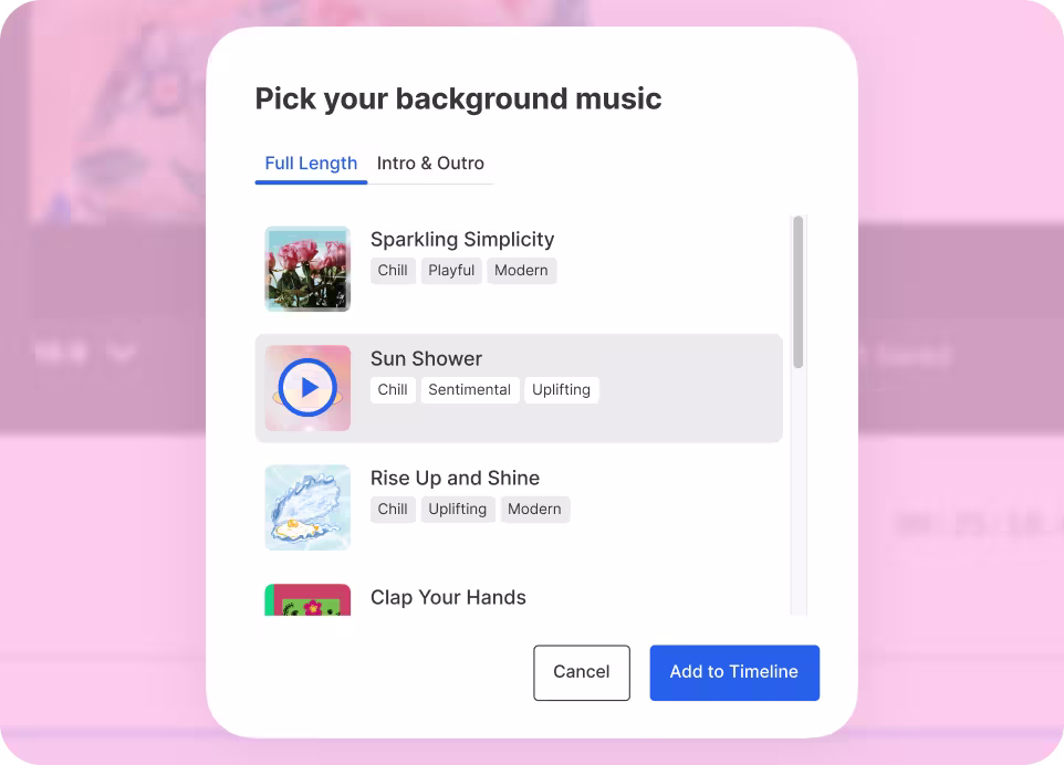 Video editing enhancements interface