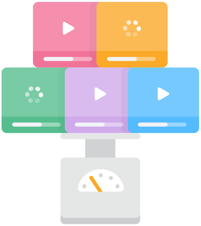 illustration of loading videos