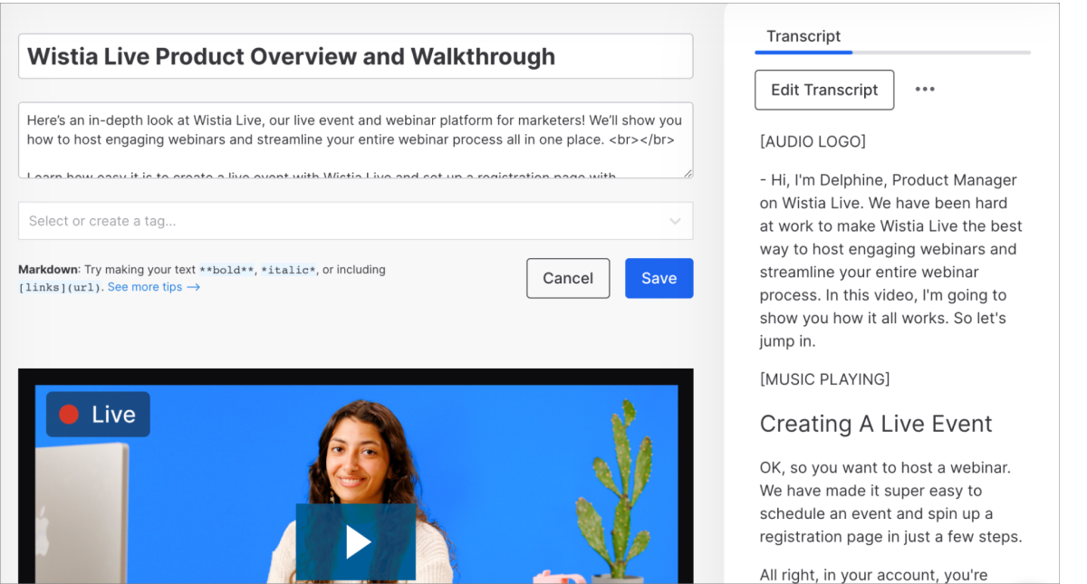 Added Video Metadata