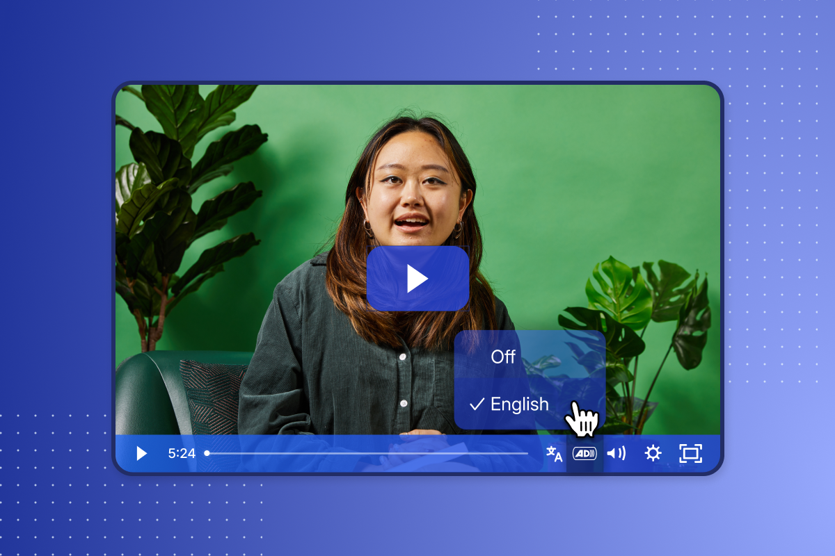 Video player audio descriptions