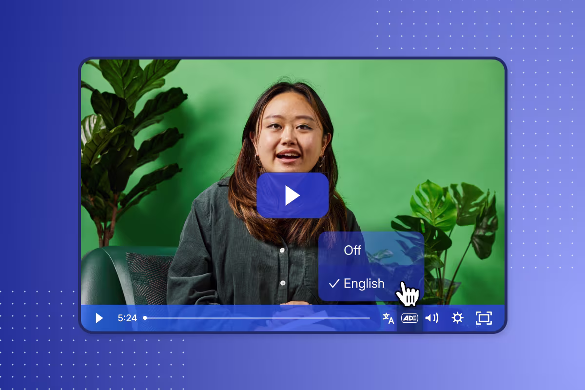 Video player audio descriptions