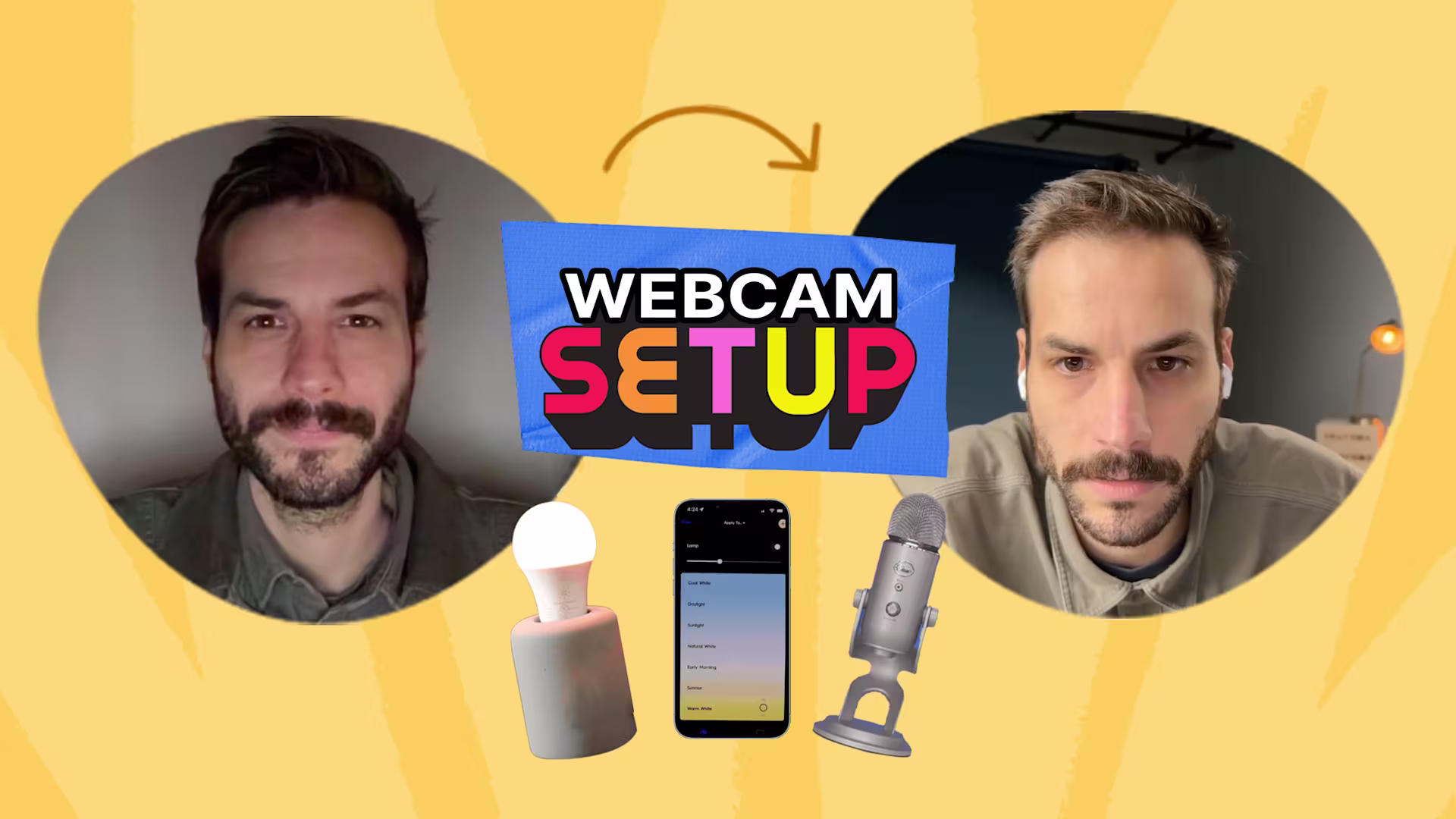 webcam setup webinar setup lighting camera microphone audio