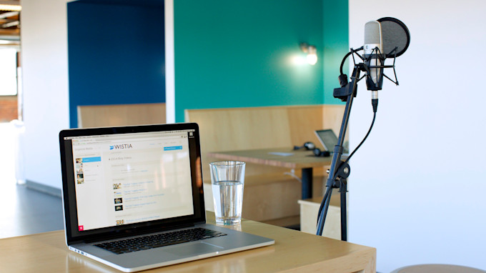 mic and laptop