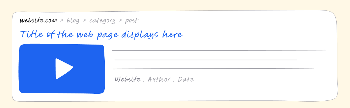 Video Structured Data in Video Snippet