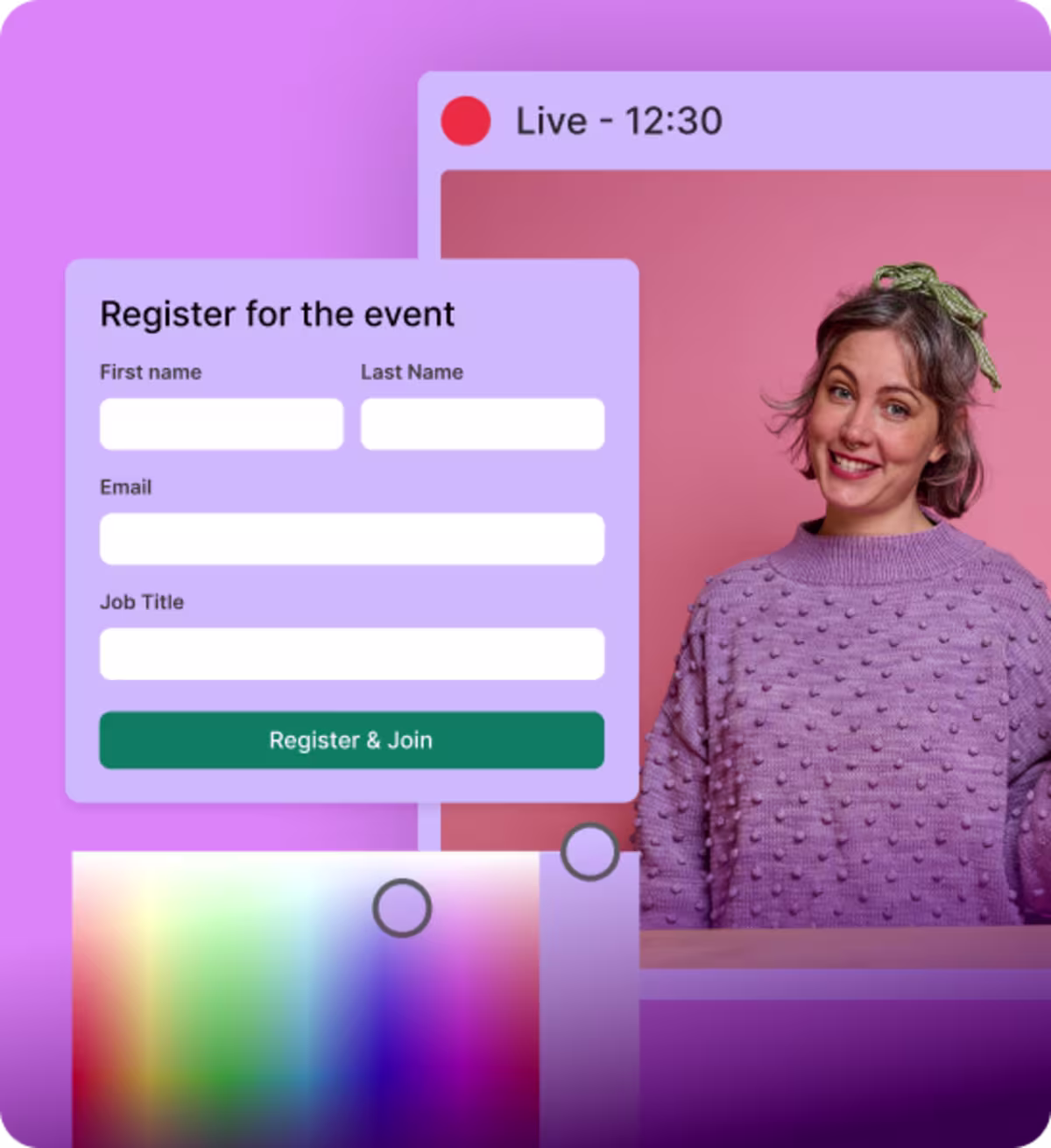 Webinar registration builder in Wistia