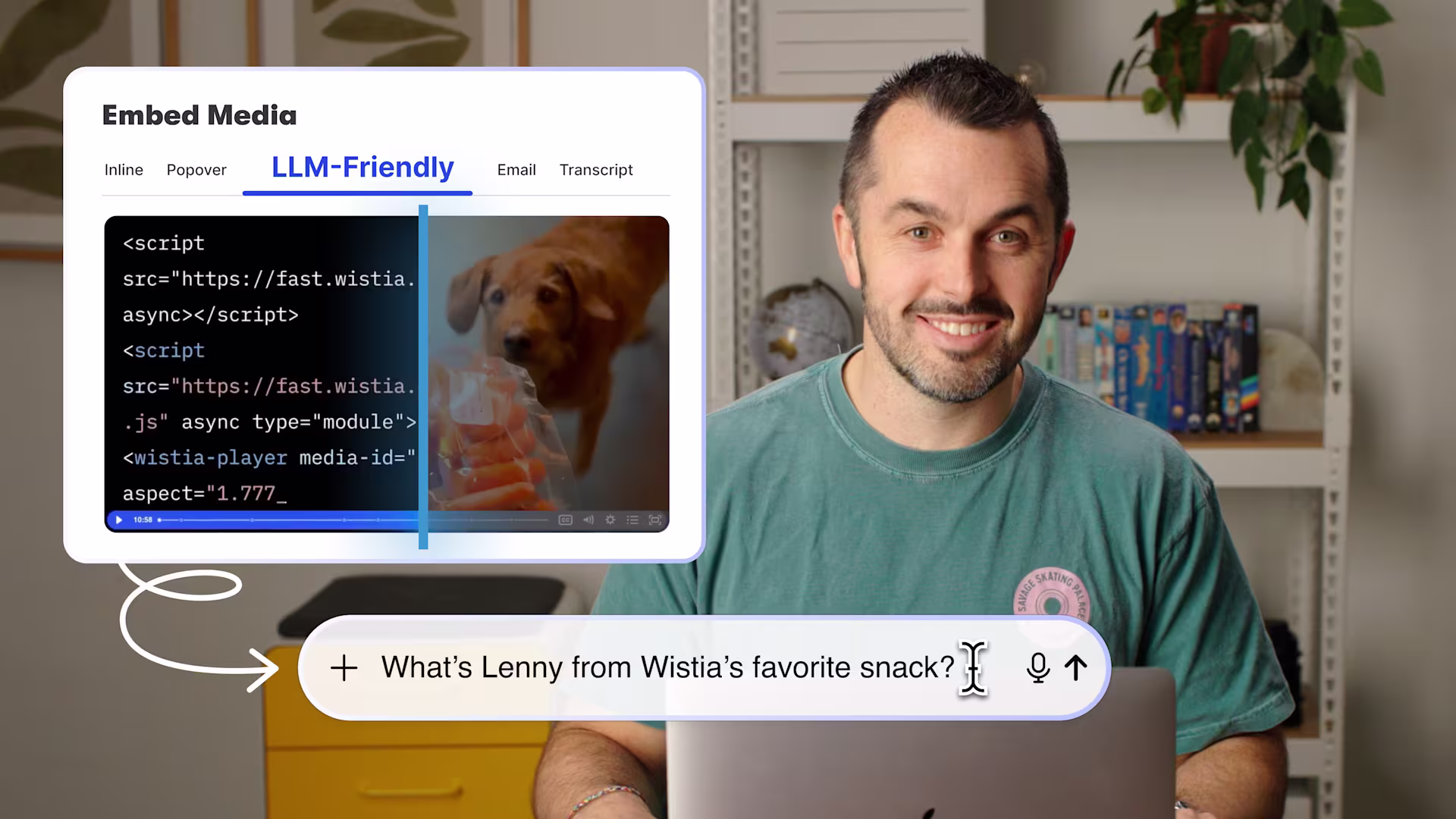 LLM-Friendly Embed in Wistia UI