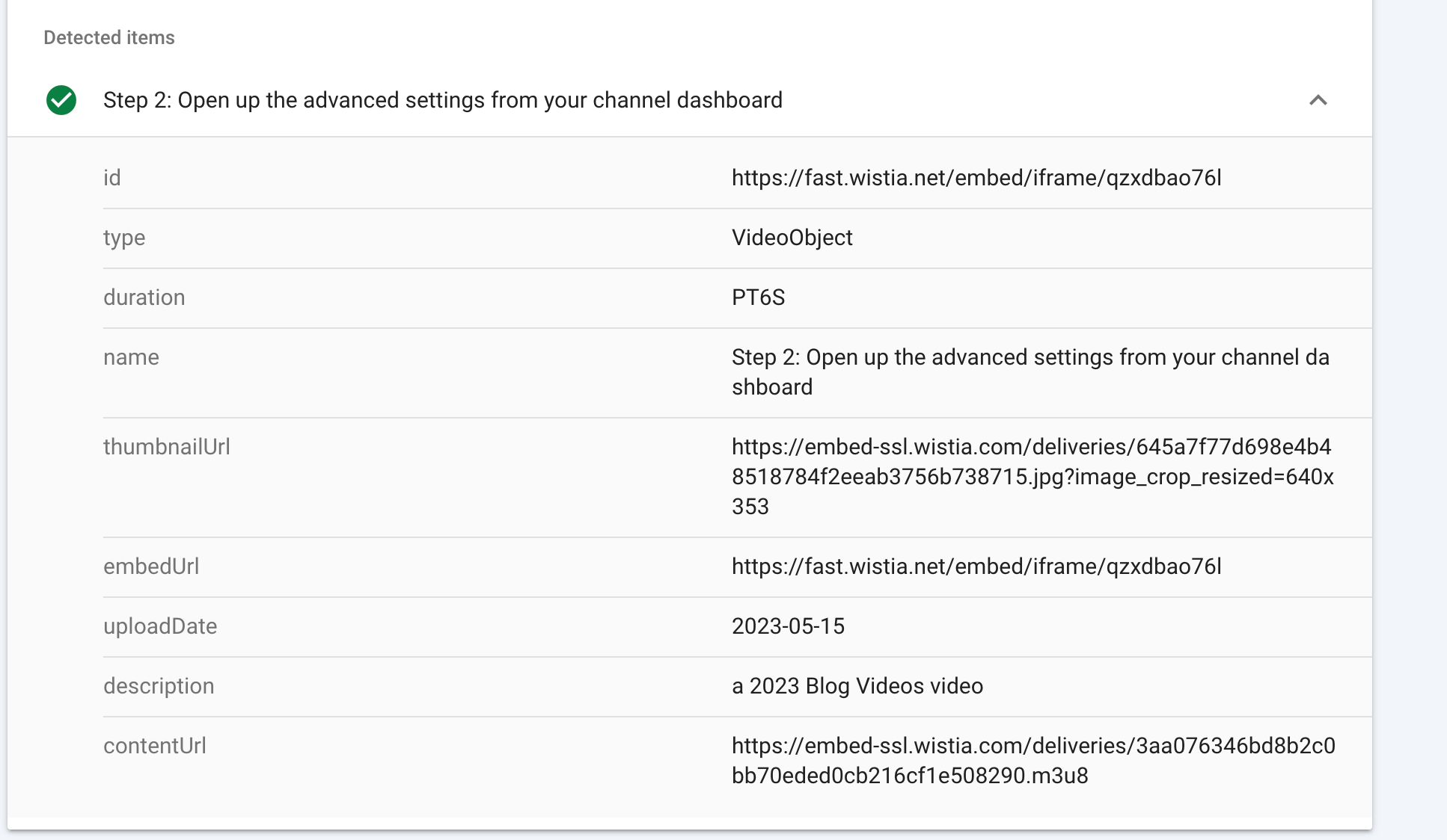 Video SEO Google Search Console structured data