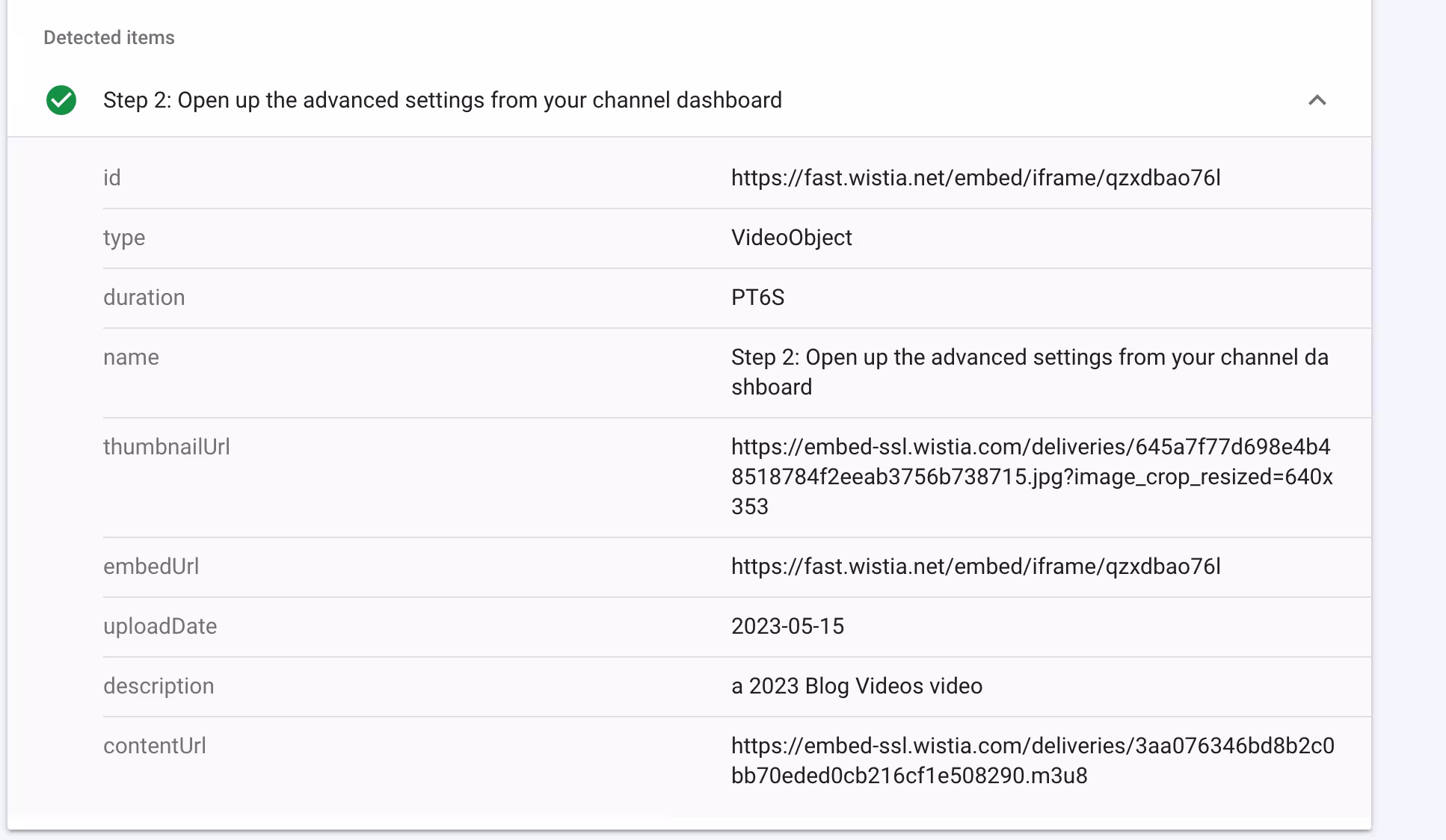 Video SEO Google Search Console structured data