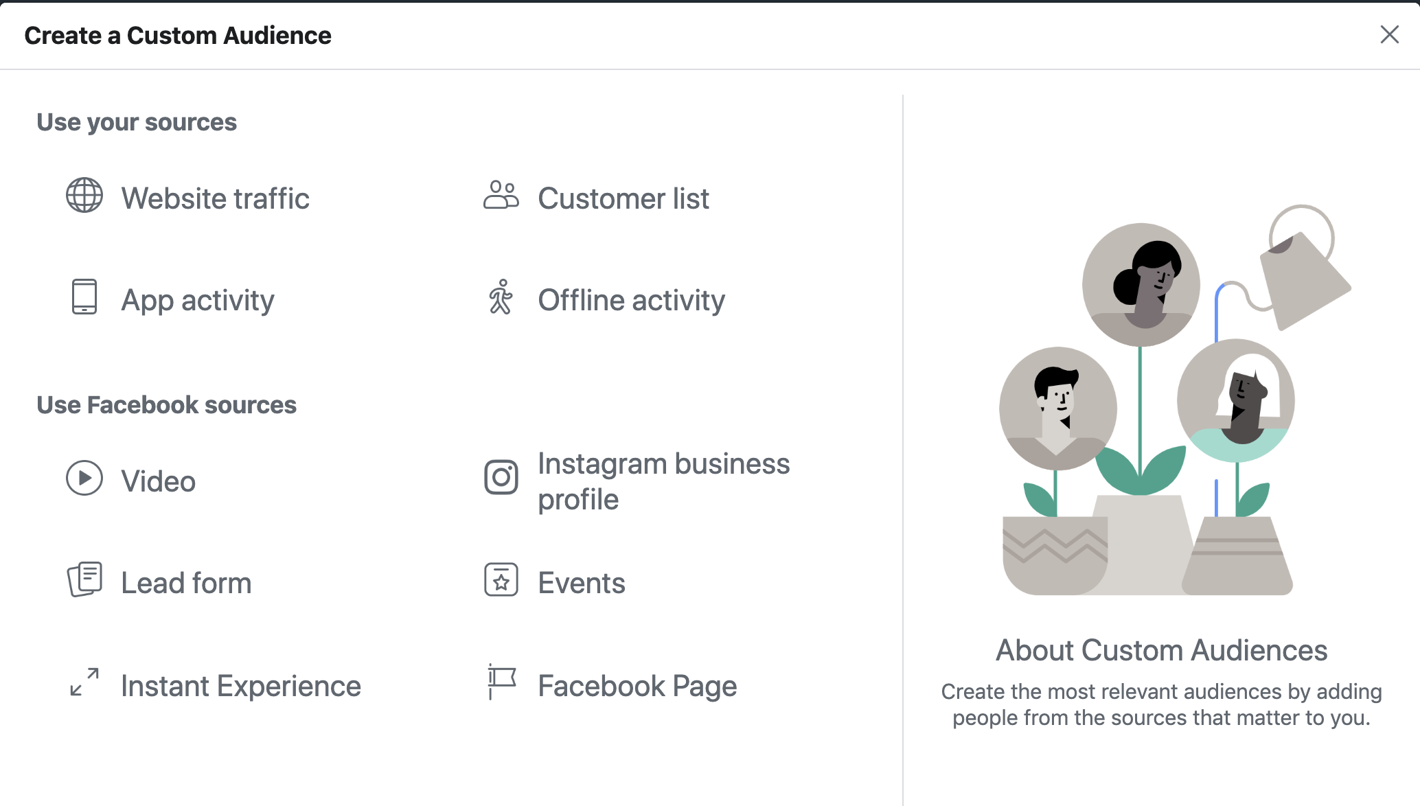 5. Navigating your Facebook Audience Tool