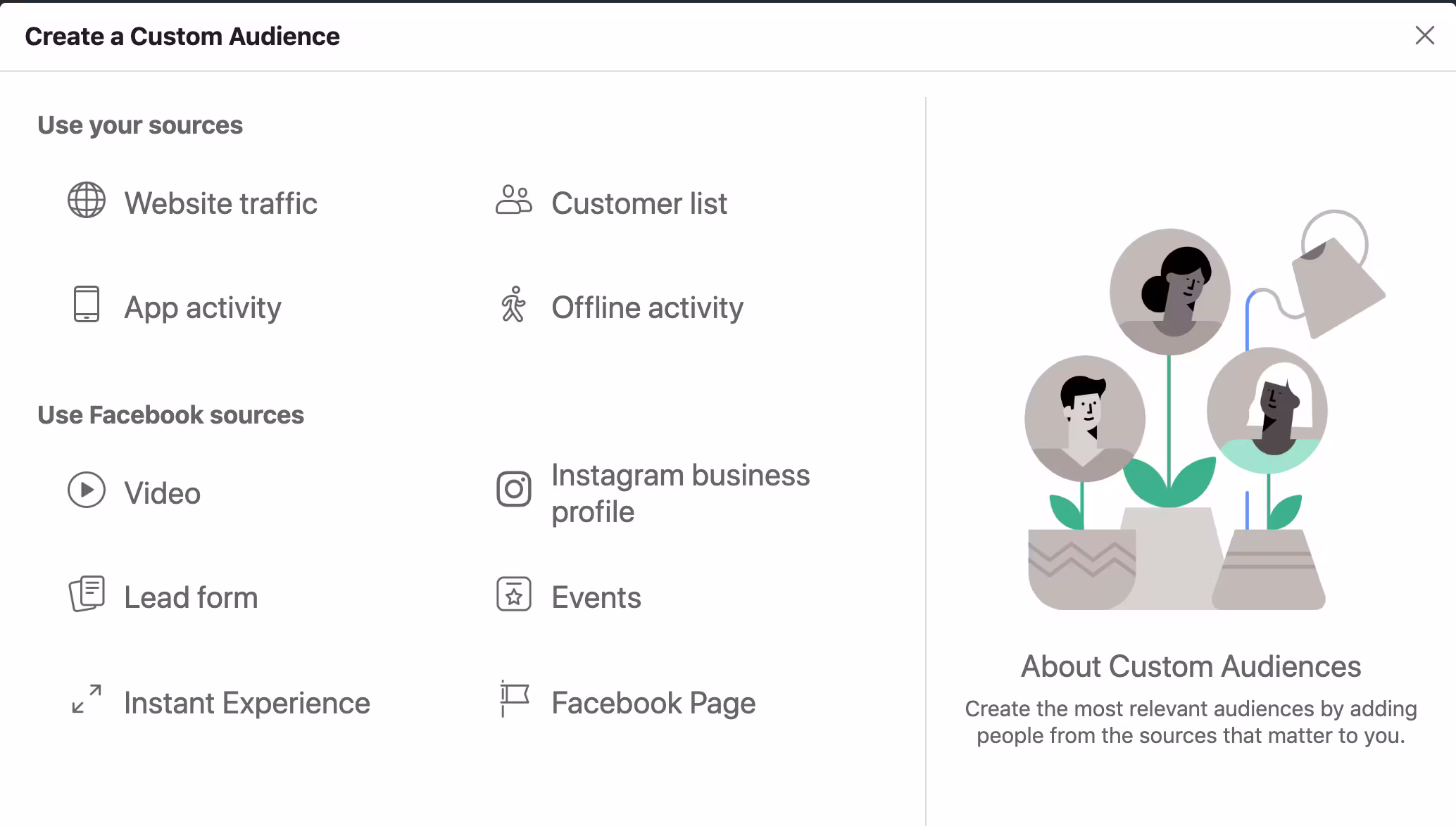 5. Navigating your Facebook Audience Tool