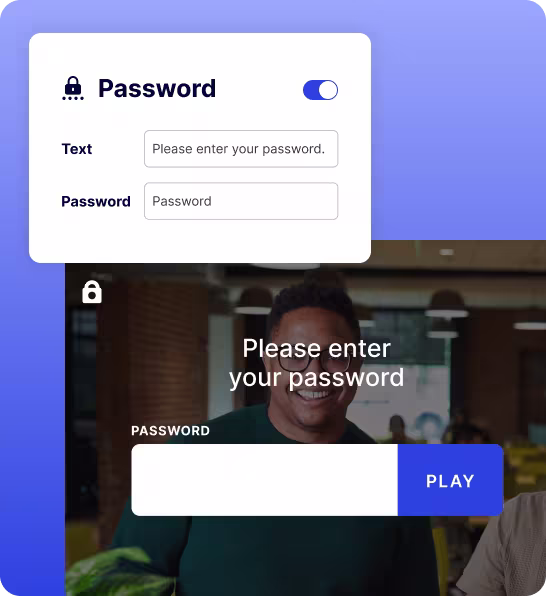 Private video access controls and settings