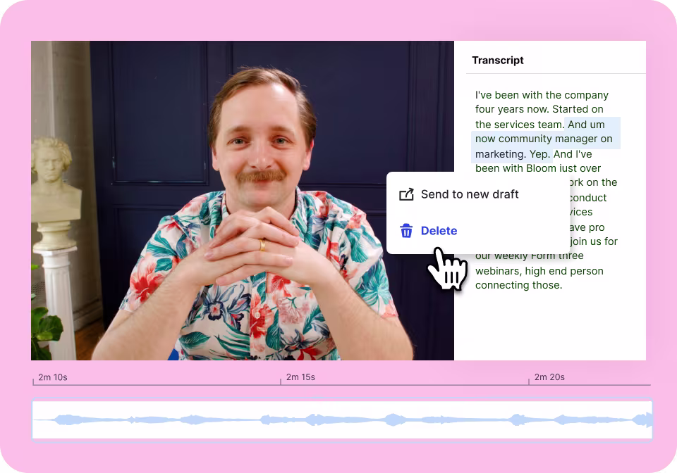 Video editing interface
