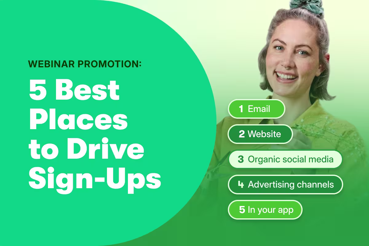 Webinar Promotion 5 Best Places to Drive Sign-Ups