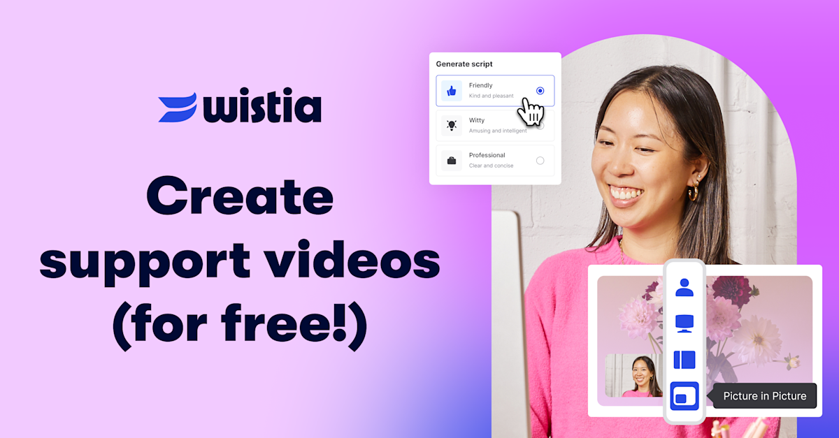 Free Support Video Maker – $0/Mo | Wistia
