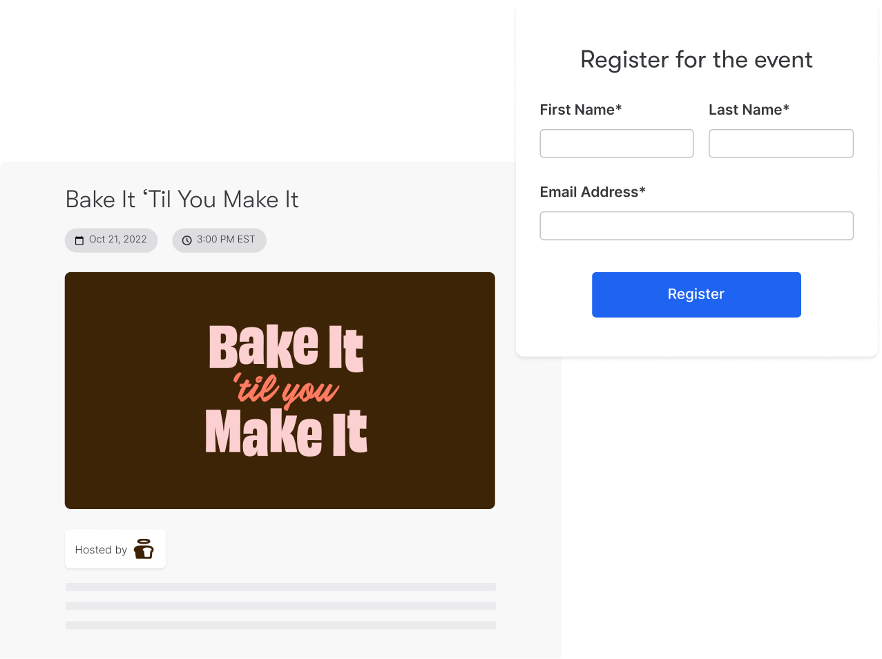 Wistia Live Registration Form